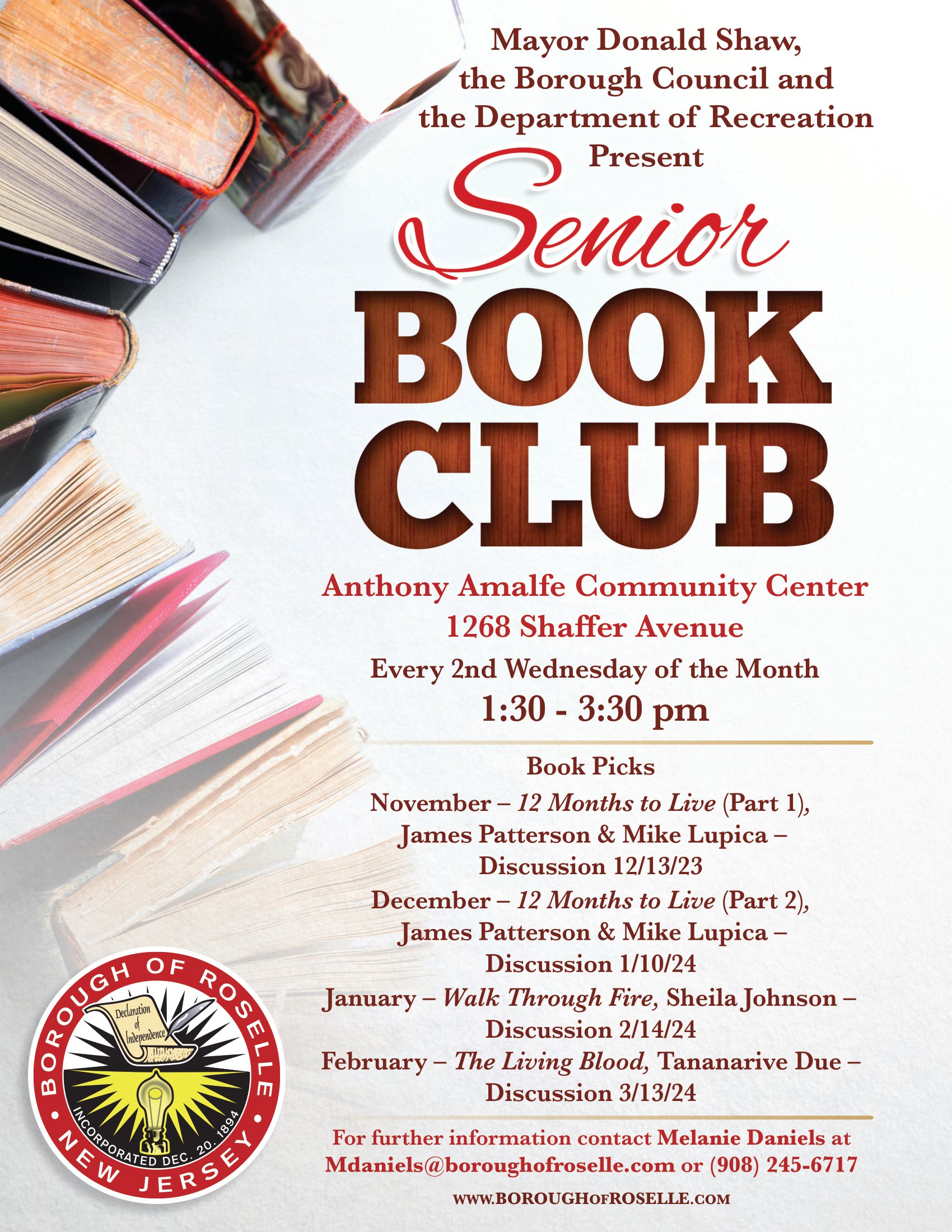 2023 Senior Book Club flyer v5